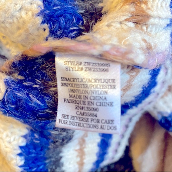 Z SUPPLY desmond lavender and blue stripe cream cozy sweater in multi Large - Picture 11 of 12
